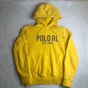 Polo Ralph Lauren men's yellow 1967 spell out logo hoodie casual RL M